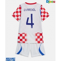 Hrvatska Josko Gvardiol #4 Domaci Dres za djecu SP 2026 Kratak Rukav (+ Kratke hlače)